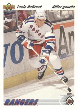 #249b Louie DeBrusk - New York Rangers - 1991-92 Upper Deck French Hockey