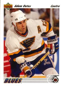 #252b Adam Oates - St. Louisues - 1991-92 Upper Deck French Hockey
