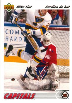 #259b Mike Liut - Washington Capitals - 1991-92 Upper Deck French Hockey