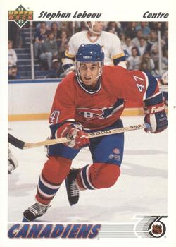 #261b Stephan Lebeau - Montreal Canadiens - 1991-92 Upper Deck French Hockey