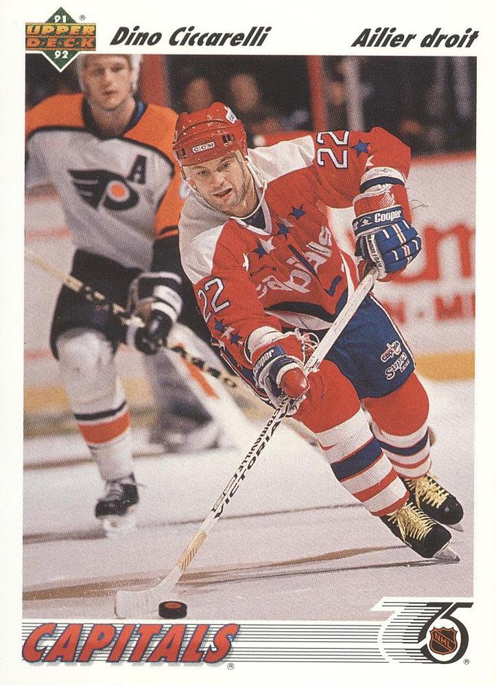 #276b Dino Ciccarelli - Washington Capitals - 1991-92 Upper Deck French Hockey