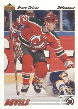 #292b Bruce Driver - New Jersey Devils - 1991-92 Upper Deck French Hockey