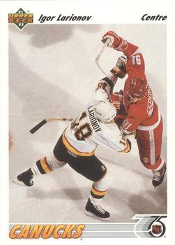 #298b Igor Larionov - Vancouver Canucks - 1991-92 Upper Deck French Hockey