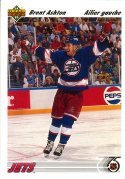 #303b Brent Ashton - Winnipeg Jets - 1991-92 Upper Deck French Hockey
