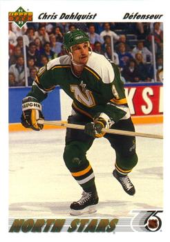 #307b Chris Dahlquist - Minnesota North Stars - 1991-92 Upper Deck French Hockey