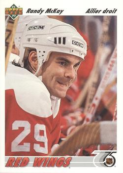 #313b Randy McKay - Detroit Red Wings - 1991-92 Upper Deck French Hockey