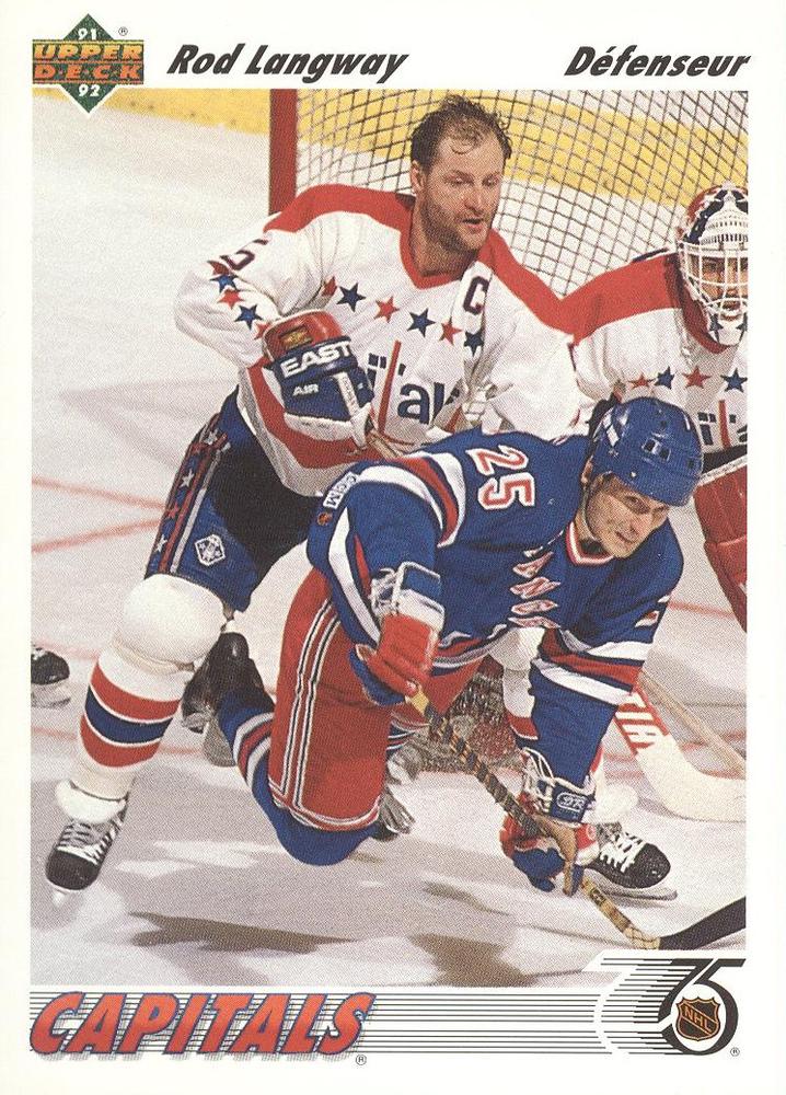 #314b Rod Langway - Washington Capitals - 1991-92 Upper Deck French Hockey