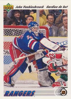 #324b John Vanbiesbrouck - New York Rangers - 1991-92 Upper Deck French Hockey