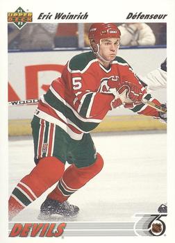 #344b Eric Weinrich - New Jersey Devils - 1991-92 Upper Deck French Hockey