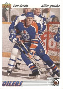 #347b Dan Currie - Edmonton Oilers - 1991-92 Upper Deck French Hockey