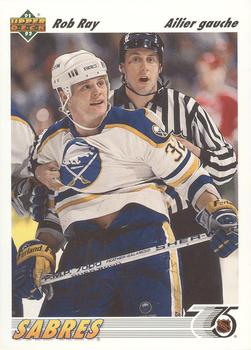 #349b Rob Ray - Buffalo Sabres - 1991-92 Upper Deck French Hockey