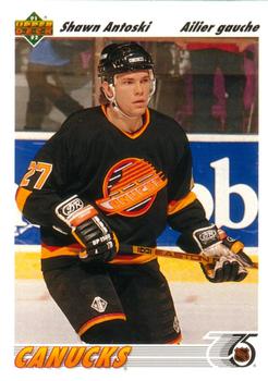 #351b Shawn Antoski - Vancouver Canucks - 1991-92 Upper Deck French Hockey