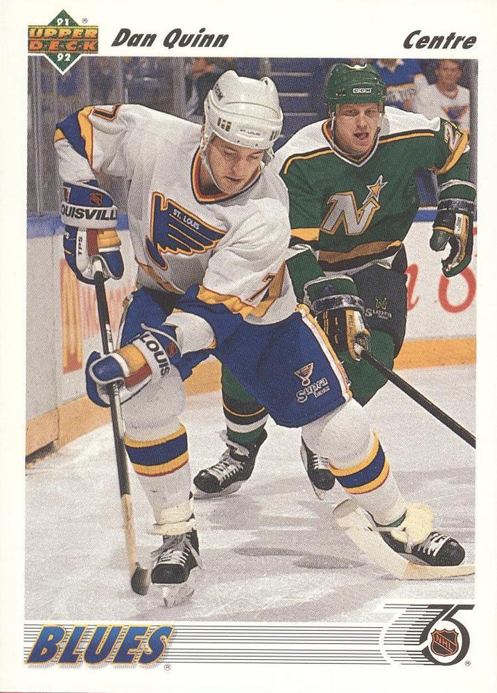 #358b Dan Quinn - St. Louisues - 1991-92 Upper Deck French Hockey