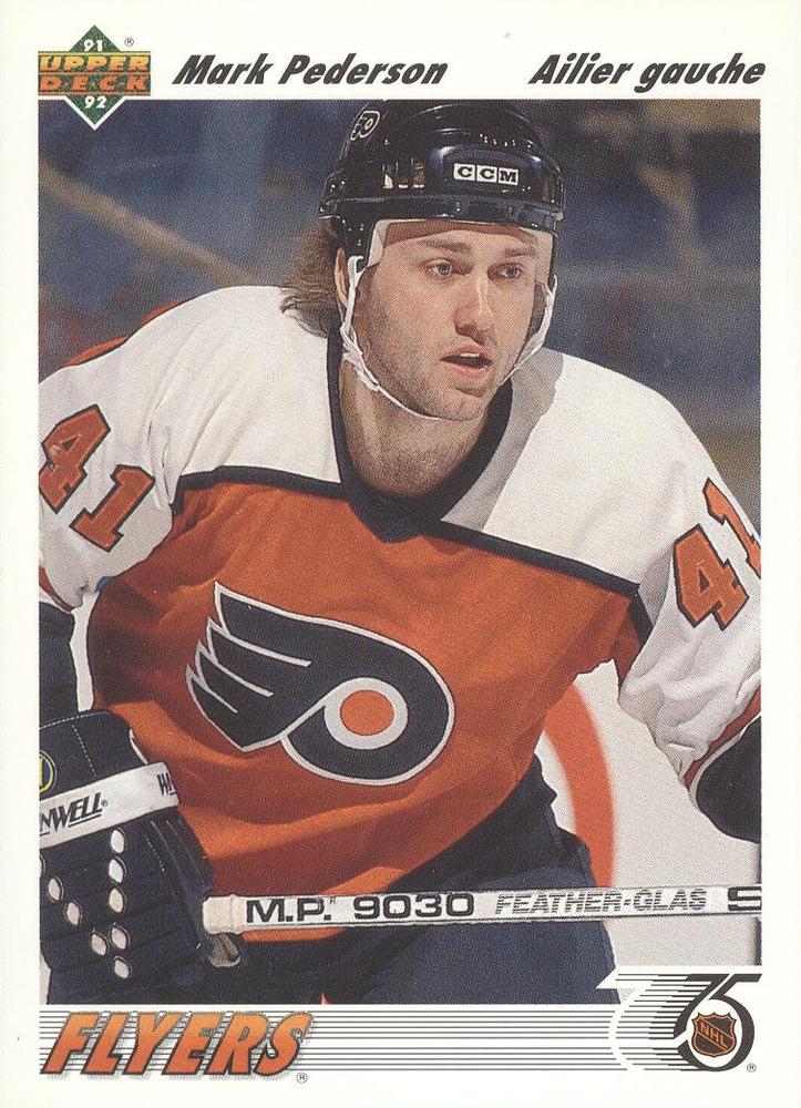 #363b Mark Pederson - Philadelphia Flyers - 1991-92 Upper Deck French Hockey
