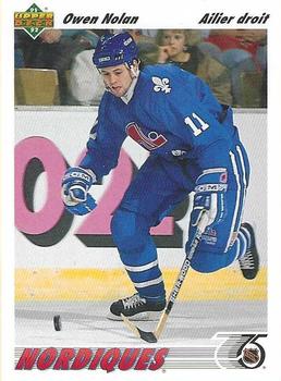 #367b Owen Nolan - Quebec Nordiques - 1991-92 Upper Deck French Hockey