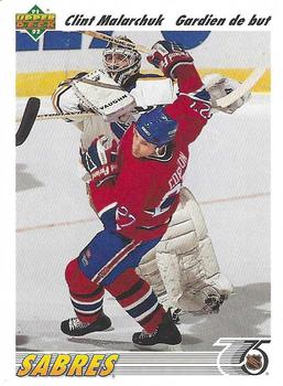 #368b Clint Malarchuk - Buffalo Sabres - 1991-92 Upper Deck French Hockey