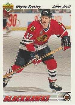 #371b Wayne Presley - Chicagoackhawks - 1991-92 Upper Deck French Hockey