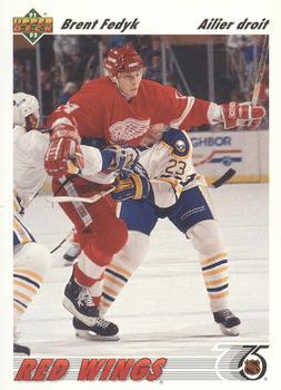 #373b Brent Fedyk - Detroit Red Wings - 1991-92 Upper Deck French Hockey