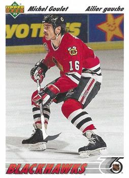 #374b Michel Goulet - Chicagoackhawks - 1991-92 Upper Deck French Hockey