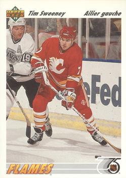 #375b Tim Sweeney - Calgary Flames - 1991-92 Upper Deck French Hockey