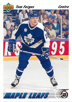 #384b Tom Fergus - Toronto Maple Leafs - 1991-92 Upper Deck French Hockey