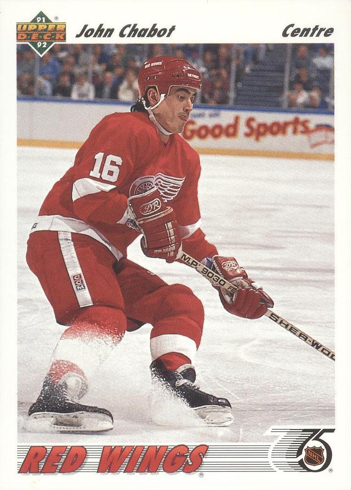 #393b John Chabot - Detroit Red Wings - 1991-92 Upper Deck French Hockey