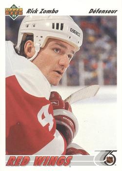 #395b Rick Zombo - Detroit Red Wings - 1991-92 Upper Deck French Hockey