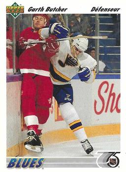 #397b Garth Butcher - St. Louisues - 1991-92 Upper Deck French Hockey
