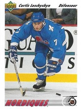 #413b Curtis Leschyshyn - Quebec Nordiques - 1991-92 Upper Deck French Hockey