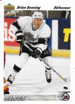 #415b Brian Benning - Los Angeles Kings - 1991-92 Upper Deck French Hockey