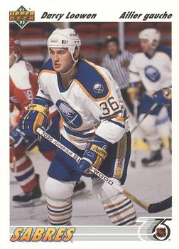 #421b Darcy Loewen - Buffalo Sabres - 1991-92 Upper Deck French Hockey