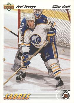 #423b Joel Savage - Buffalo Sabres - 1991-92 Upper Deck French Hockey