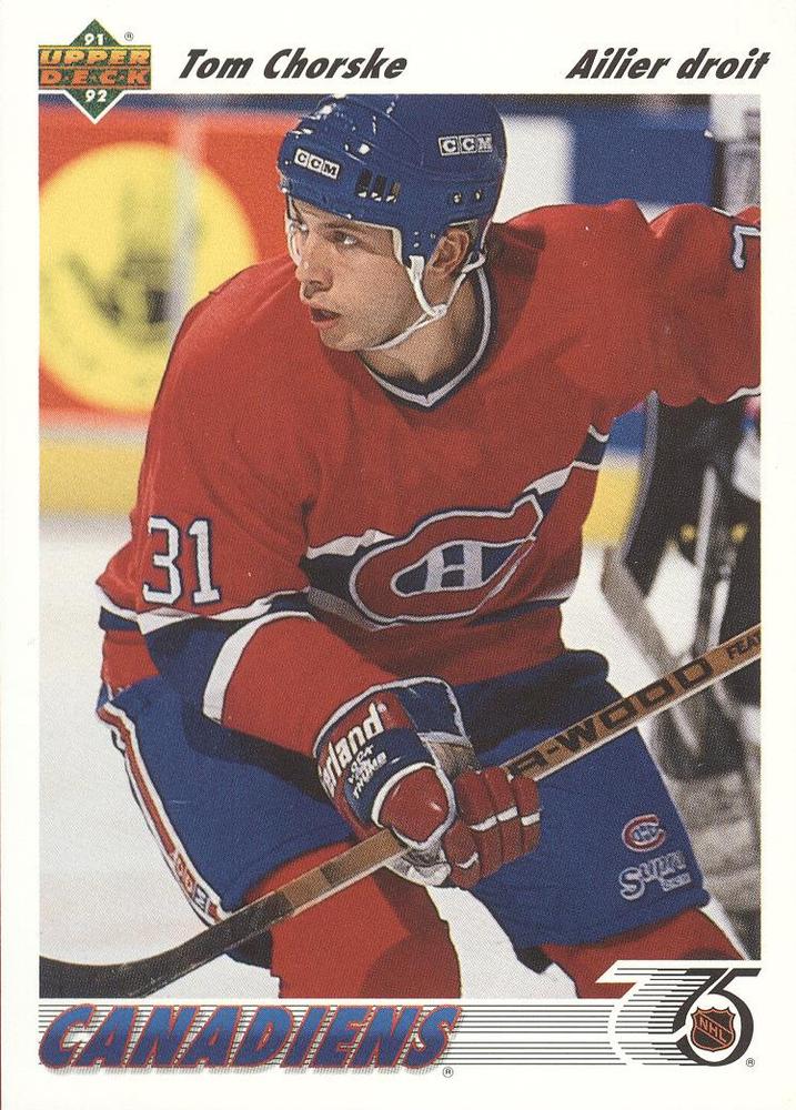 #427b Tom Chorske - Montreal Canadiens - 1991-92 Upper Deck French Hockey