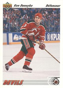 #435b Ken Daneyko - New Jersey Devils - 1991-92 Upper Deck French Hockey