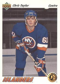 #454b Chris Taylor - New York Islanders - 1991-92 Upper Deck French Hockey