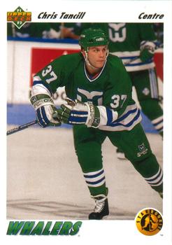#455b Chris Tancill - Hartford Whalers - 1991-92 Upper Deck French Hockey