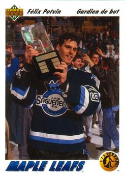 #460b Felix Potvin - Toronto Maple Leafs - 1991-92 Upper Deck French Hockey
