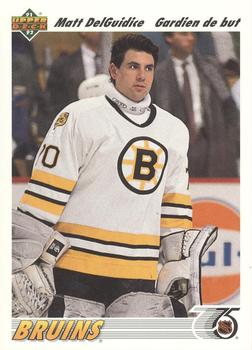 #463b Matt DelGuidice - Boston Bruins - 1991-92 Upper Deck French Hockey