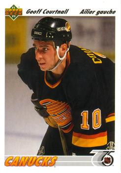 #467b Geoff Courtnall - Vancouver Canucks - 1991-92 Upper Deck French Hockey