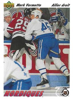 #470b Mark Vermette - Quebec Nordiques - 1991-92 Upper Deck French Hockey
