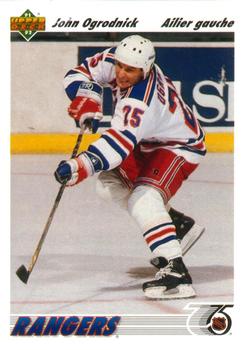#476b John Ogrodnick - New York Rangers - 1991-92 Upper Deck French Hockey