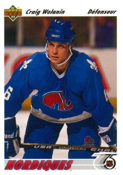 #486b Craig Wolanin - Quebec Nordiques - 1991-92 Upper Deck French Hockey