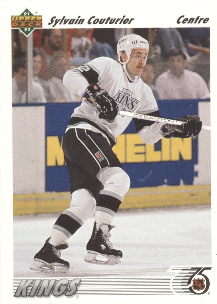 #491b Sylvain Couturier - Los Angeles Kings - 1991-92 Upper Deck French Hockey