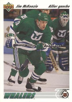 #494b Jim McKenzie - Hartford Whalers - 1991-92 Upper Deck French Hockey