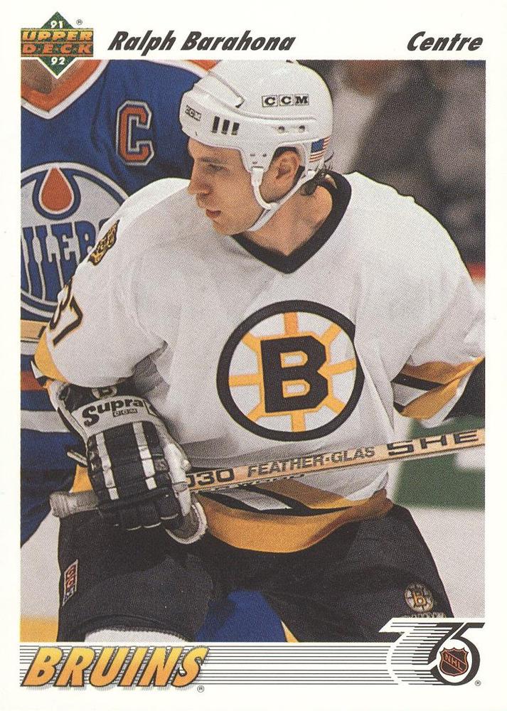 #496b Ralph Barahona - Boston Bruins - 1991-92 Upper Deck French Hockey