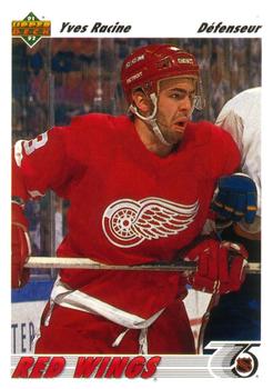 #498b Yves Racine - Detroit Red Wings - 1991-92 Upper Deck French Hockey