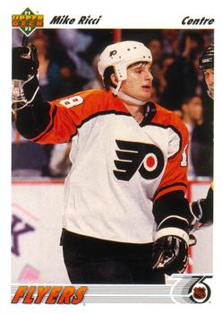 #143a Mike Ricci - Philadelphia Flyers - 1991-92 Upper Deck French Hockey