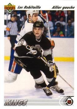 #145a Luc Robitaille - Los Angeles Kings - 1991-92 Upper Deck French Hockey