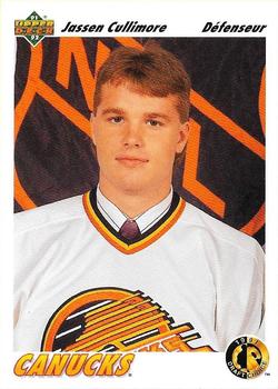 #72a Jassen Cullimore - Vancouver Canucks - 1991-92 Upper Deck French Hockey