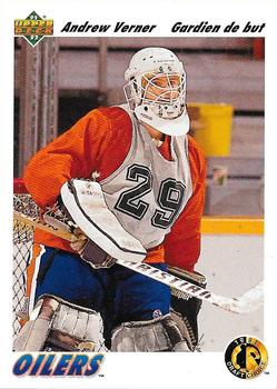 #74a Andrew Verner - Edmonton Oilers - 1991-92 Upper Deck French Hockey